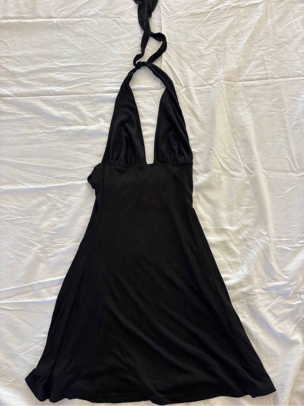 Princess Polly Black Halter V-Neck Women’s Dress